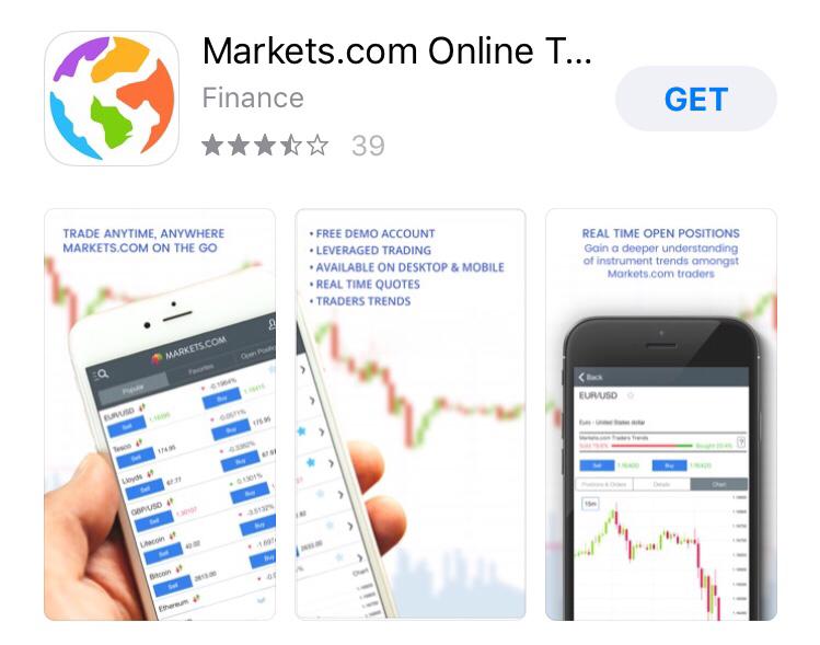 Download de Markets.com-app voor mobiel handelen