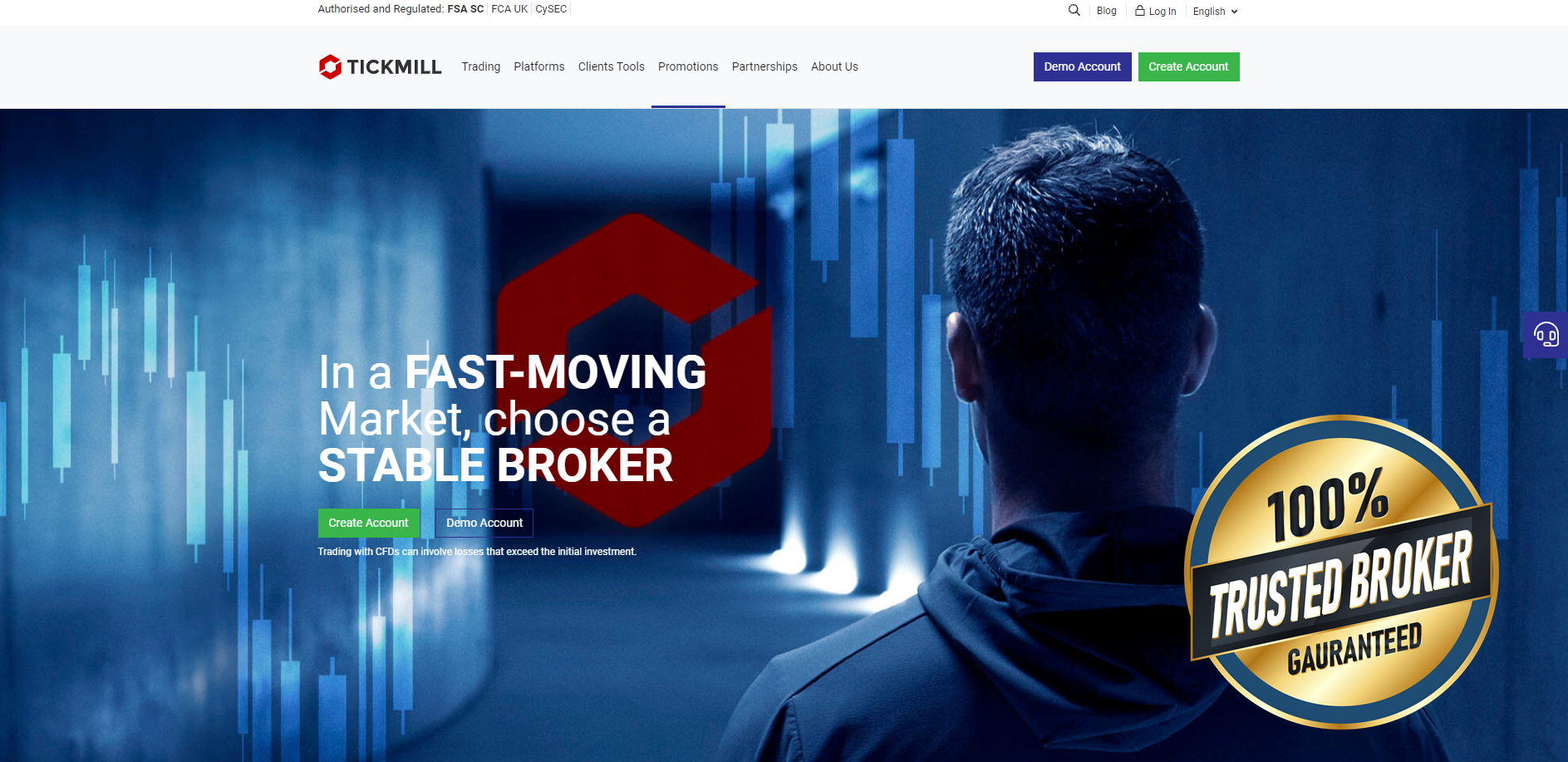 The official website of the forex broker Tickmill

