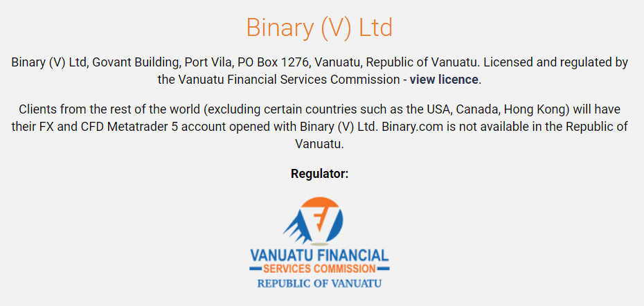 regulace Binary.com