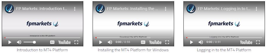 FP Markets oferă tutoriale video gratuite despre cum să utilizați MetaTrader 4 (MT4)