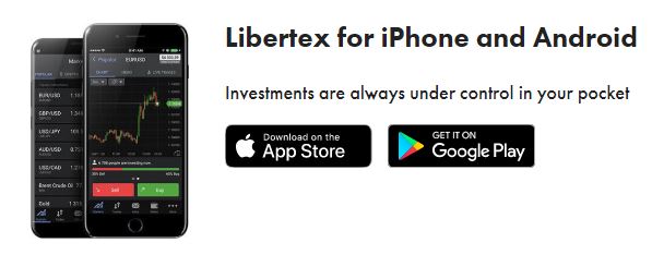Mobil (App) Handel med Libertex