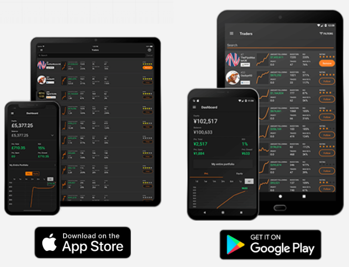 Mobile Trading App with ZuluTrade