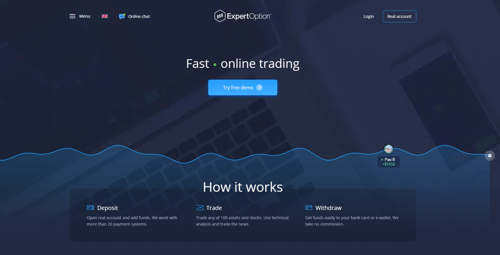 Situs web resmi Expert Option
