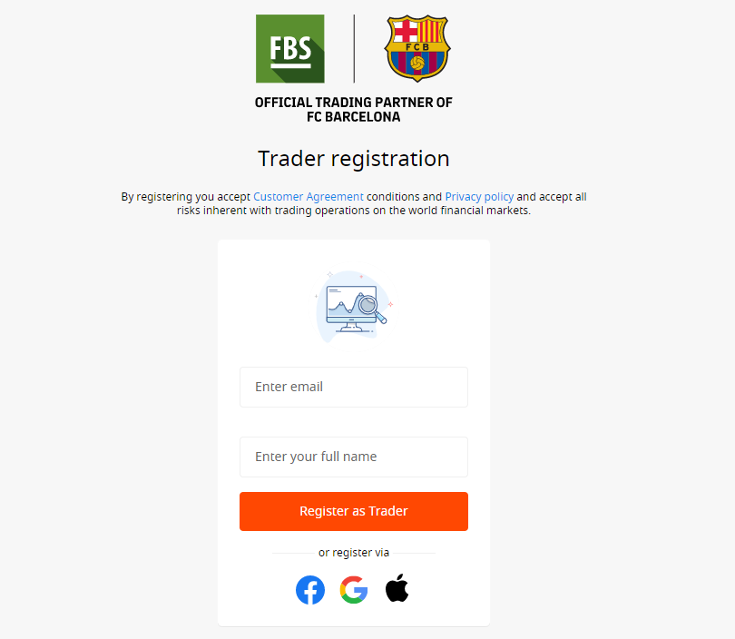 FBS регистрация на сметка за търговия