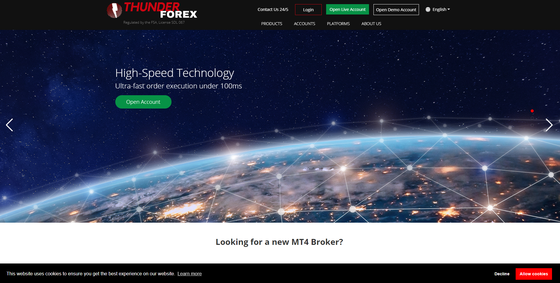 Thunder Forex वेबसाइट