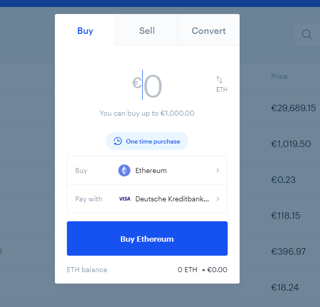Buy cryptocurrencies with Coinbase very easily