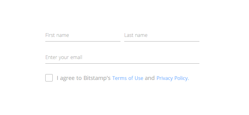 Bitstampでアカウントを開きます