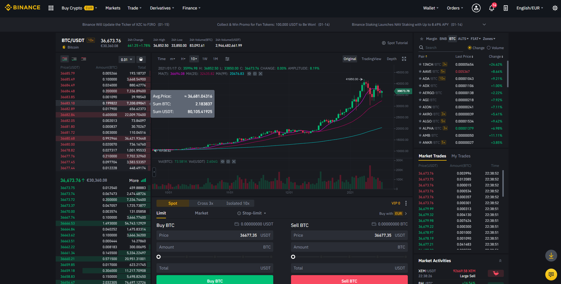 The Binance Classic Platform is the most suitable for traders
