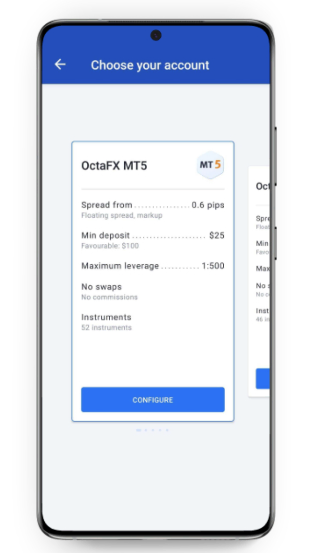 OctaFx mobile trading