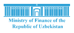 Uzbekistanin valtiovarainministeriön logo