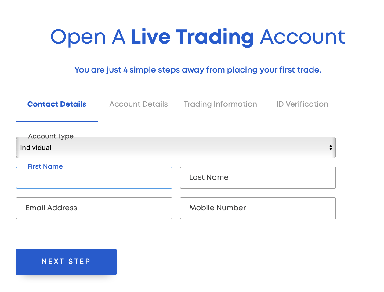 Registering an account with BlackBull Markets