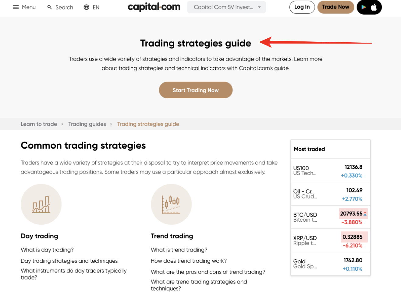 Estratégias Capital.com