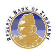 ジンバブエ銀行のロゴを予約