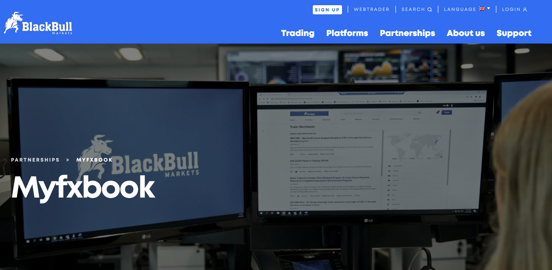 BlackBull Markets MyFxBook-integration