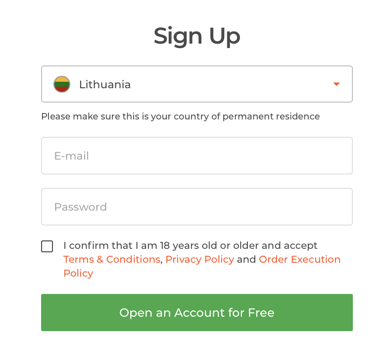 Åbning af en konto for litauiske handlende med IQ Option