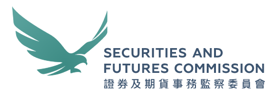 Hongkongin arvopaperi- ja futuurikomission HKSFC-logo