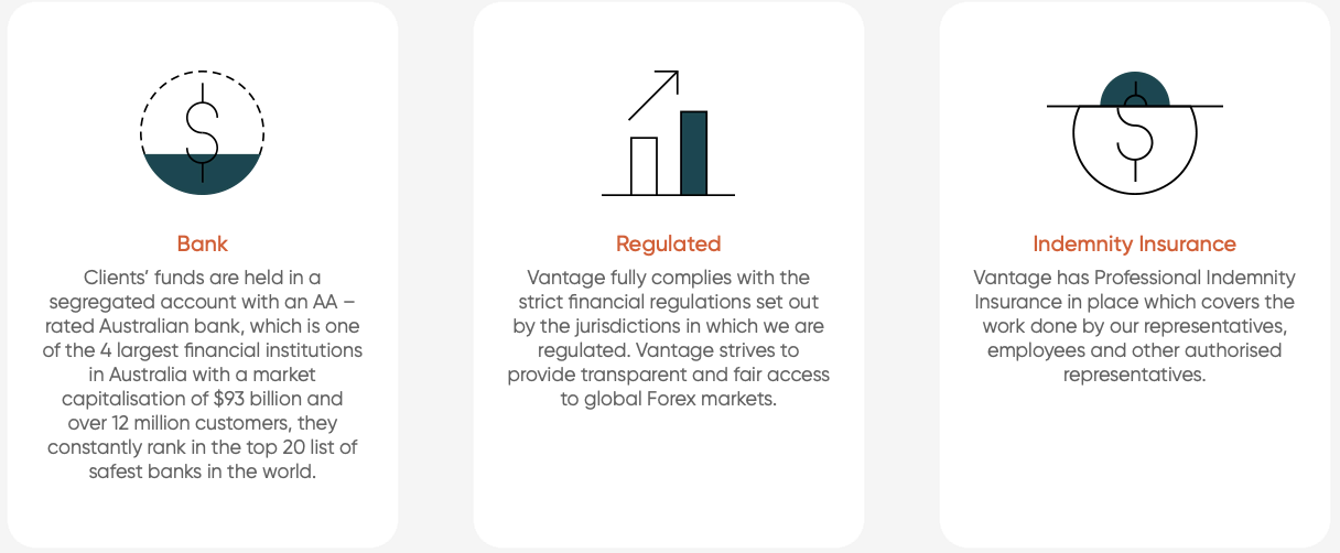 Razones por las que Vantage Markets es un bróker seguro