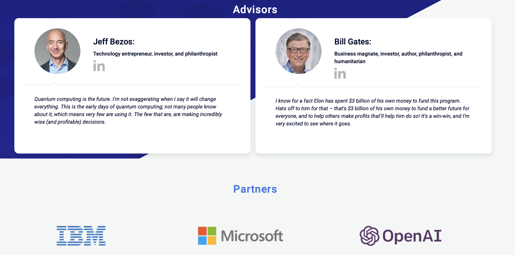 Advisors and partners of Quantum AI