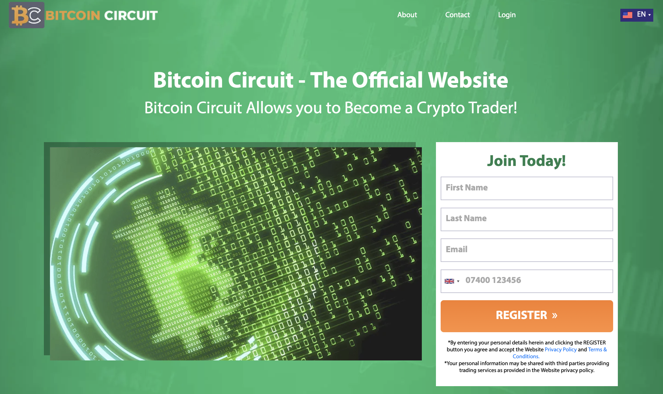 O site oficial do Bitcoin Circuit