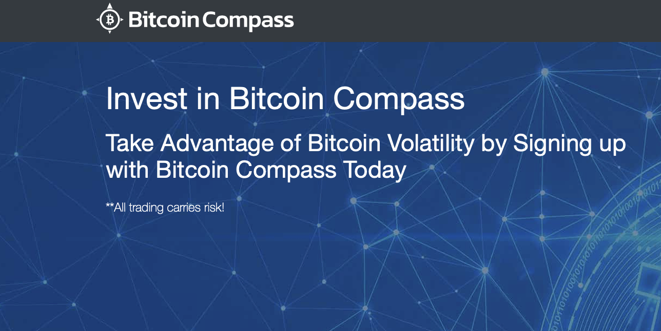 Den officielle hjemmeside for Bitcoin-kompasset