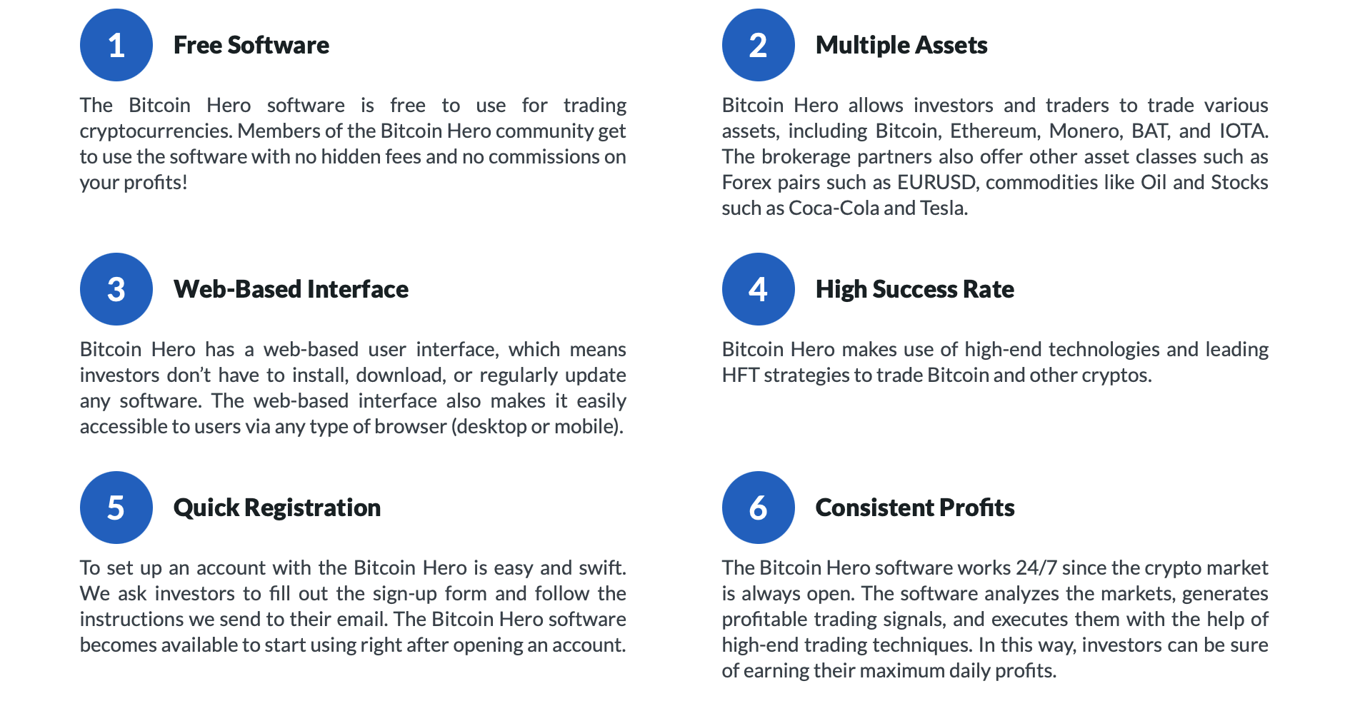 Az Bitcoin Hero előnyei