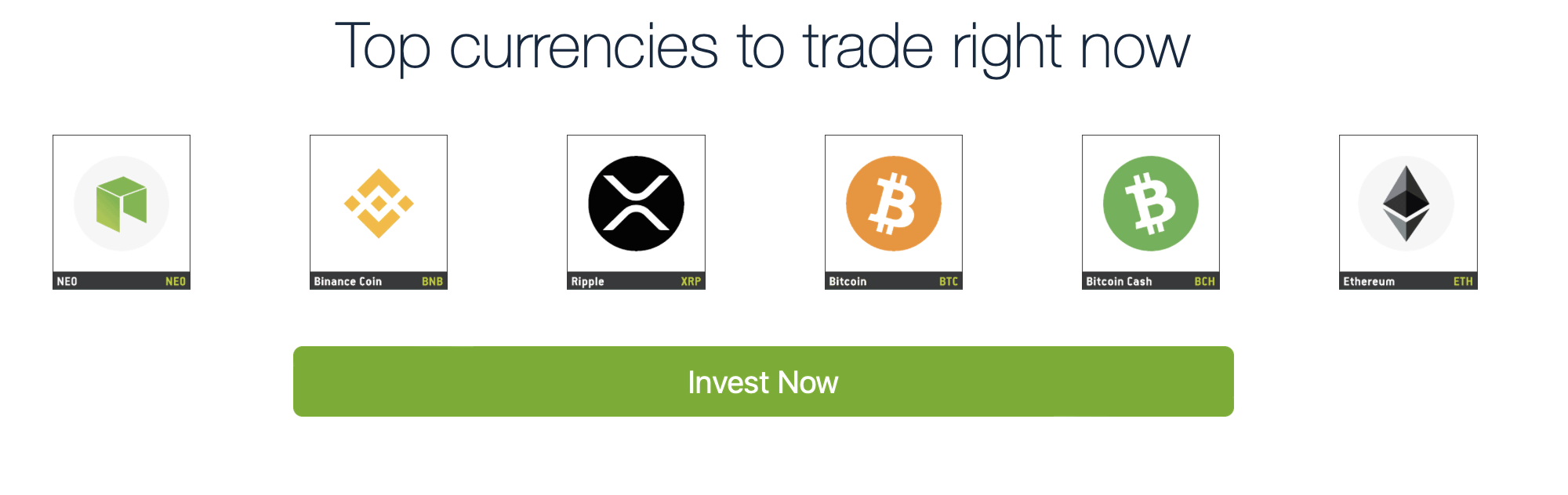 Tradable cryptocurrencies on Bitcoin Pro