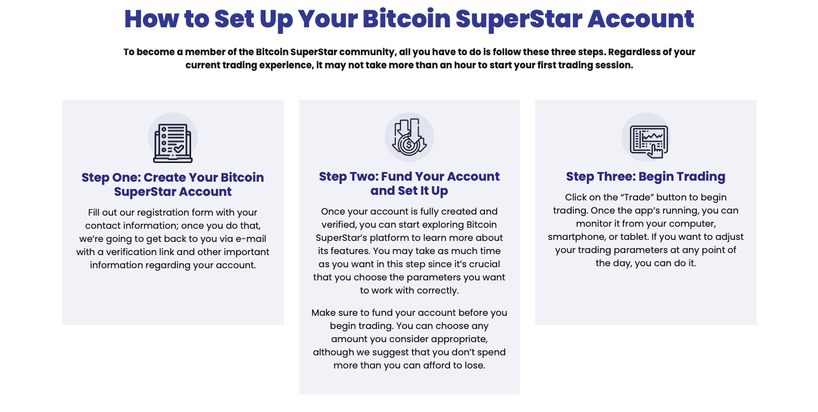 How to setup a Bitcoin superstar account