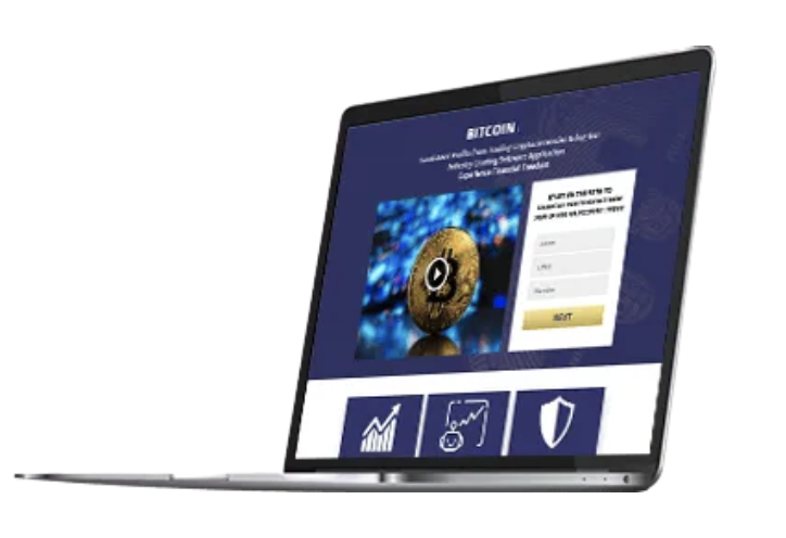 The crypto boom trading platform on a laptop