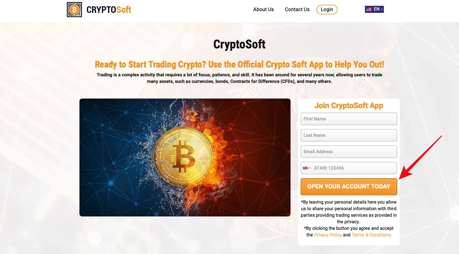 How to sign up with CryptoSoft