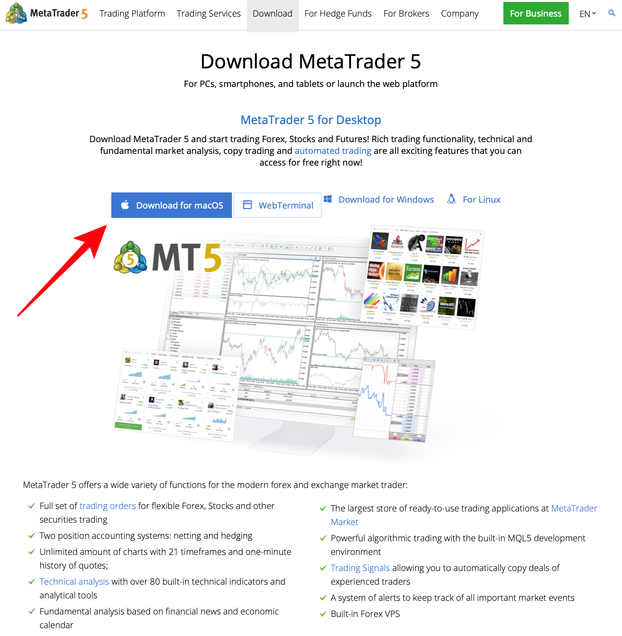 Как установить и загрузить торговую программу MetaTrader 5