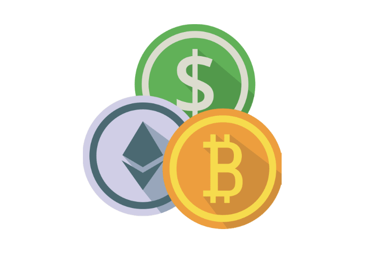 Litecoin, USDT and Bitcoin icon