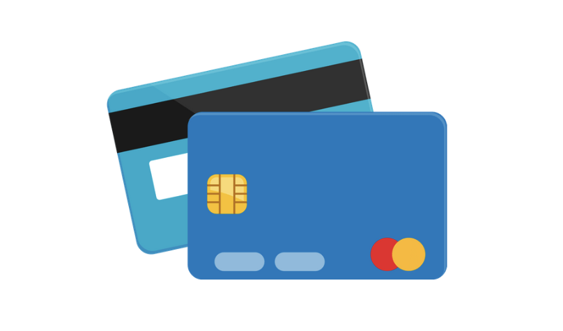 Blue credit card icon