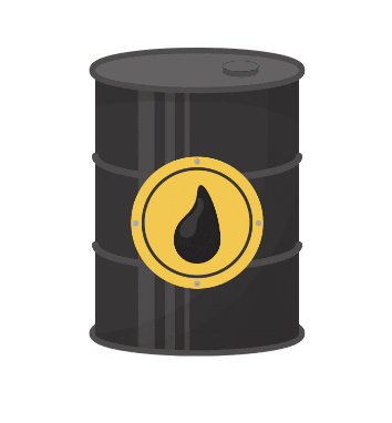 Simbol tong minyak hitam