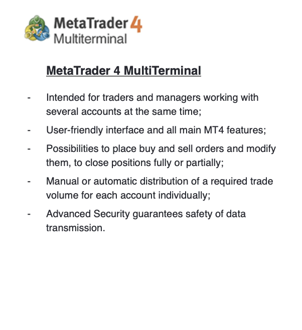 MetaTrader 4 Multiterminal di NordFx