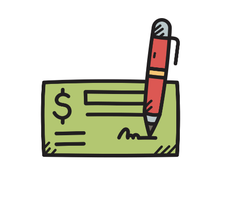 Money check symbol