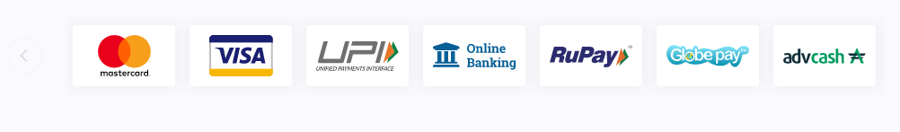 Popular payment methods for deposits
