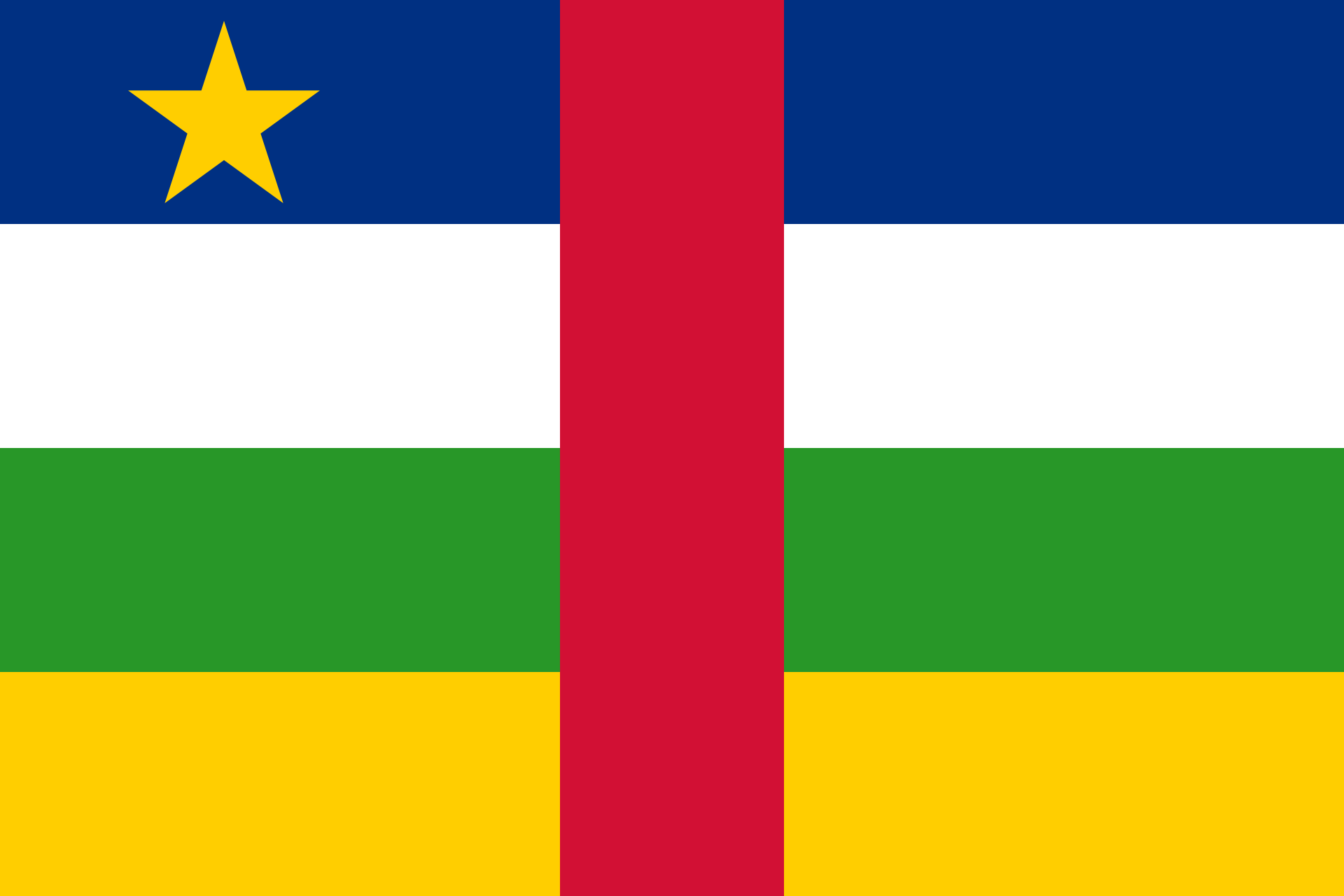 मध्य अफ्रीकी गणराज्य का ध्वज