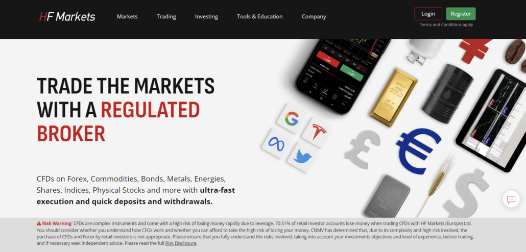 Sitio web oficial del mercado HF