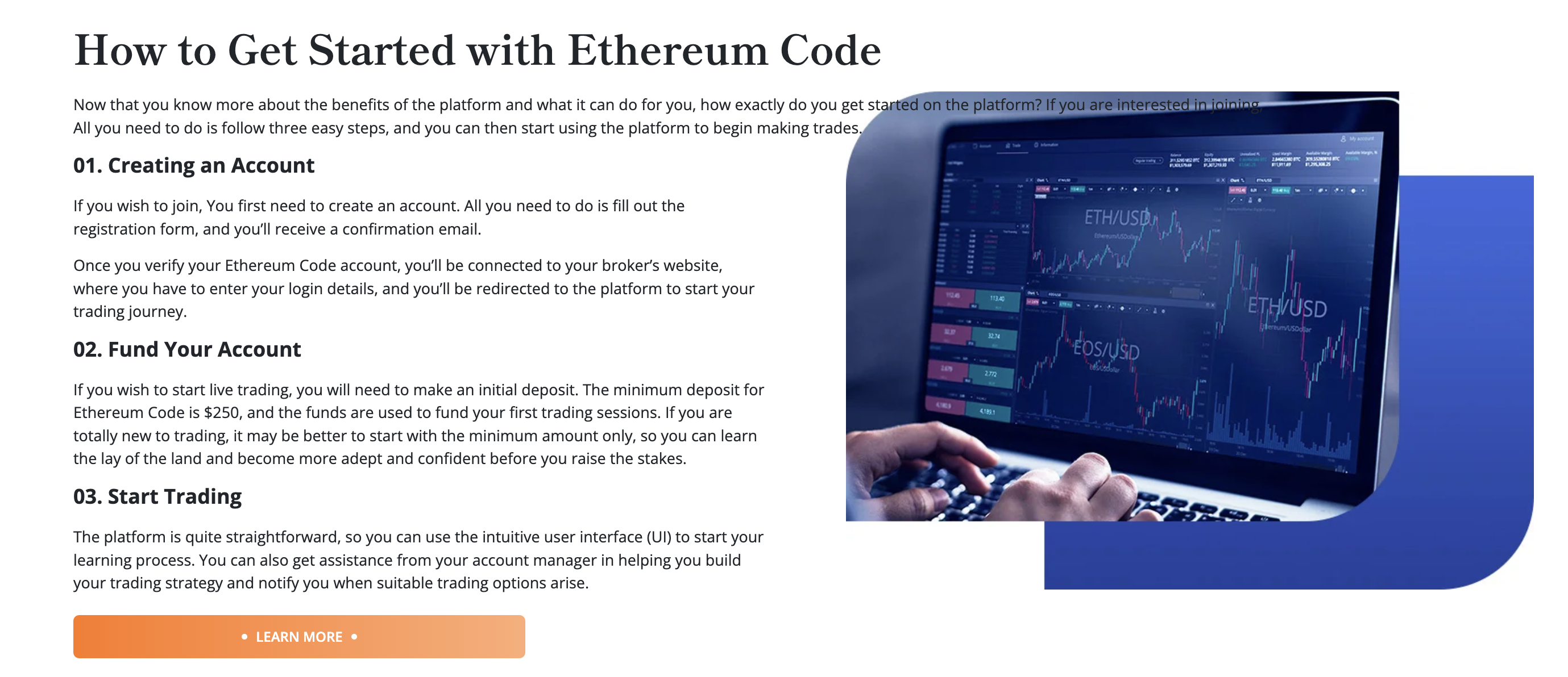 Come iniziare con il codice Ethereum