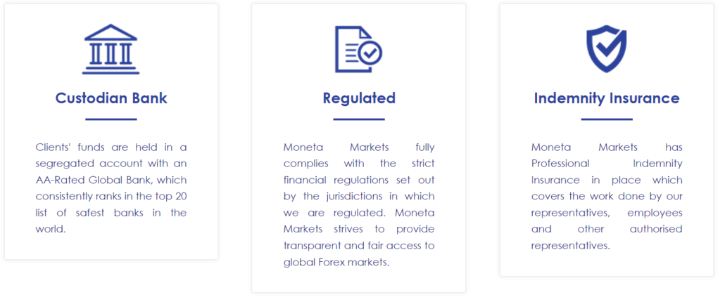 การกำกับดูแล Moneta Markets