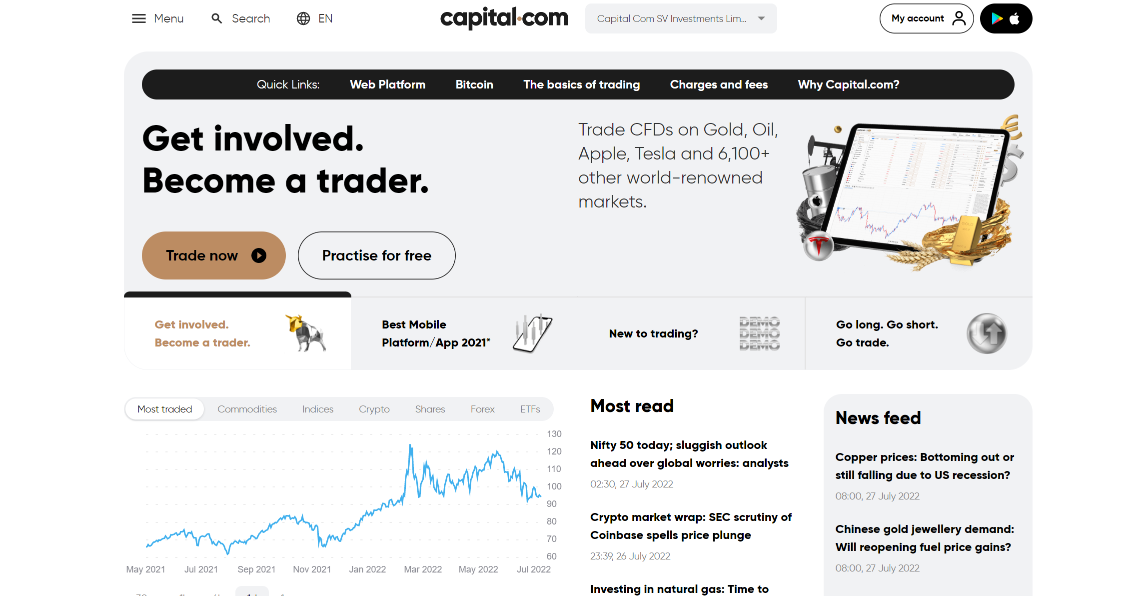 Official capital.com website