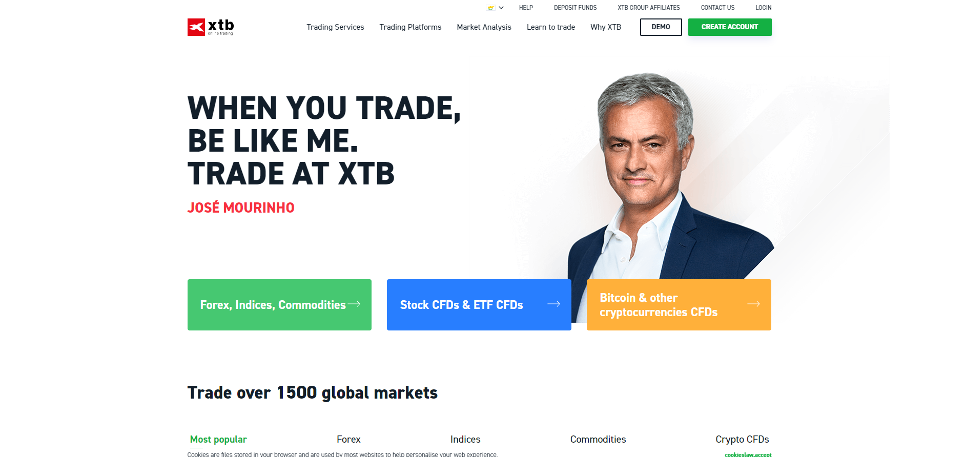 XTB की आधिकारिक वेबसाइट