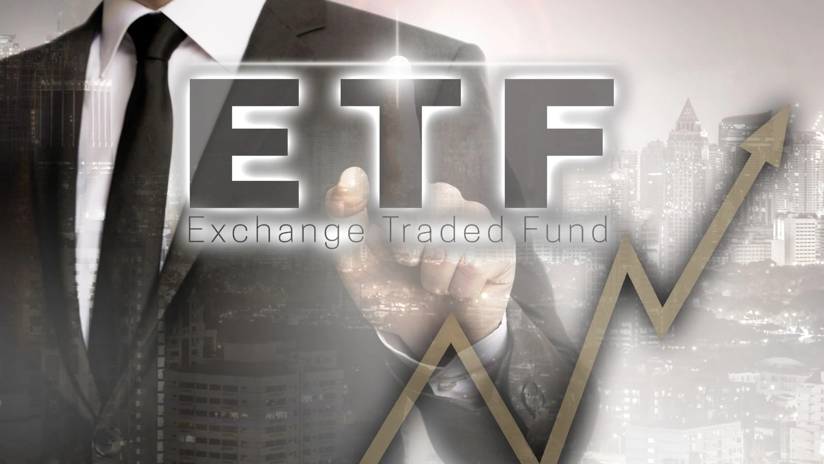 ETFはビジネスマンのコンセプトで示されています