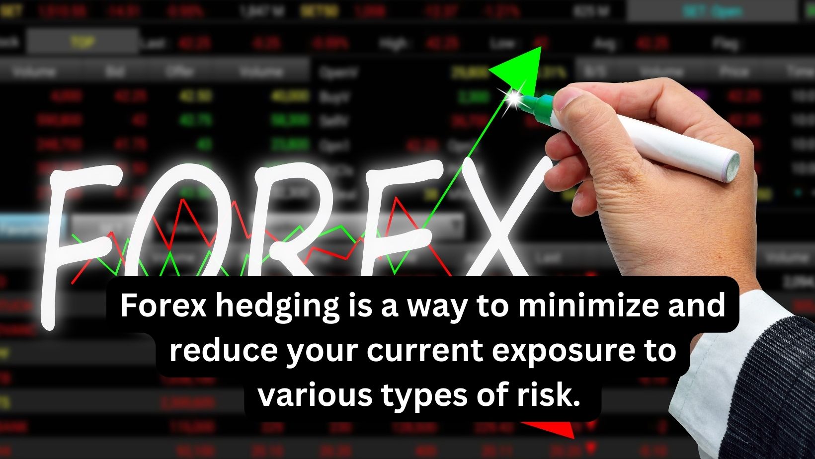 Forex hedging is a way to minimize and reduce your current exposure to various types of risk