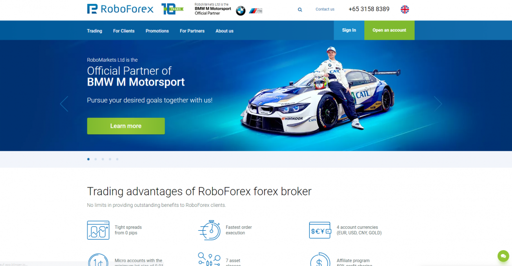 RoboForex-page d'accueil-officielle