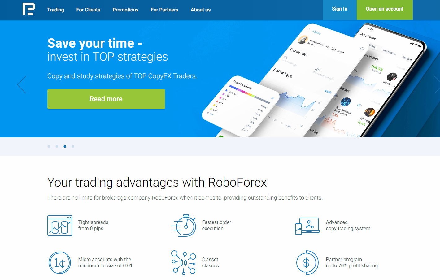 Sitio web oficial de RoboForex