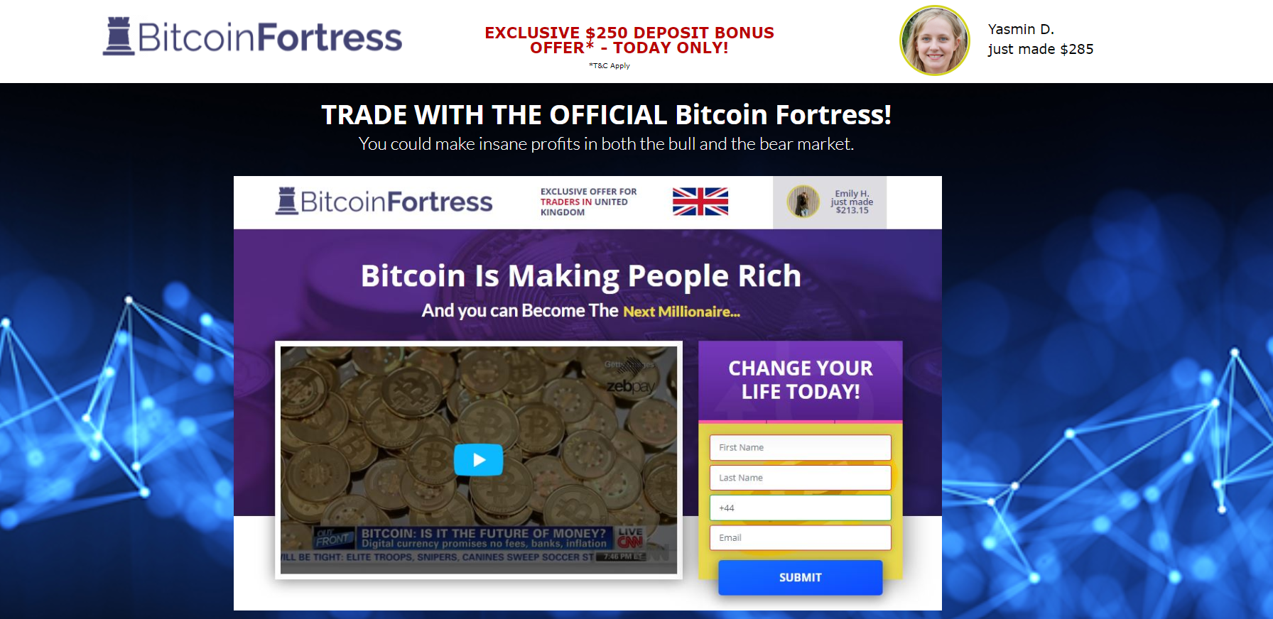 the official website of Bitcoin Fortress