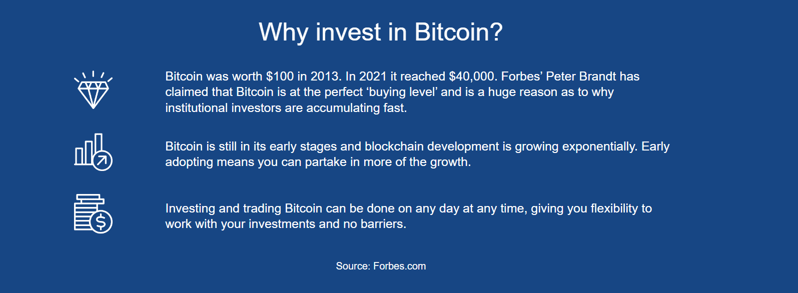 Reasons to invest in Bitcoin presented on the website of Bitcoin Loophole