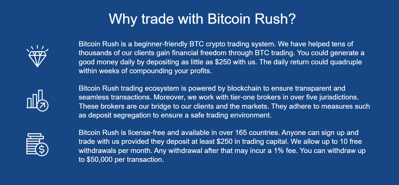 Reasons to trade with Bitcoin Rush
