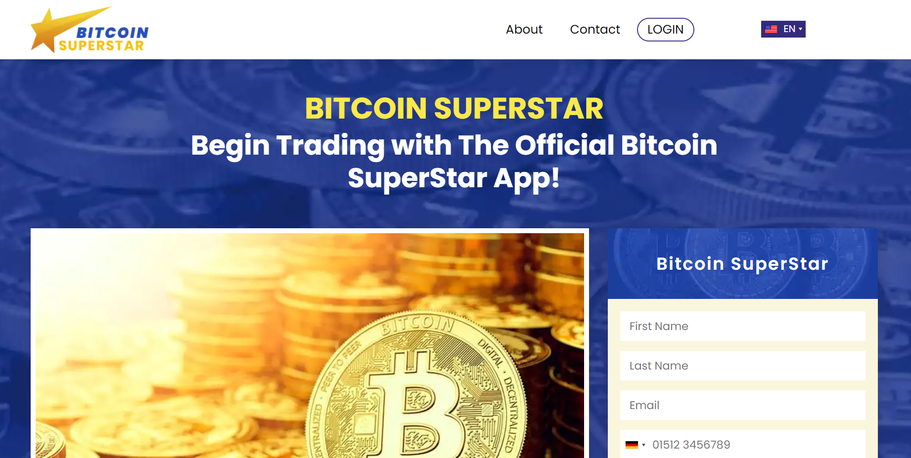the official website of Bitcoin Superstar